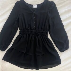 GAP Kids Black Long Sleeve Girls Dress, Size 8